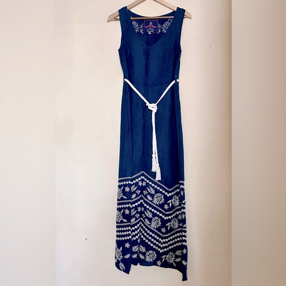 JOHNNY WAS Embroidered Petra Linen Maxi Dress - Picture 4 of 13